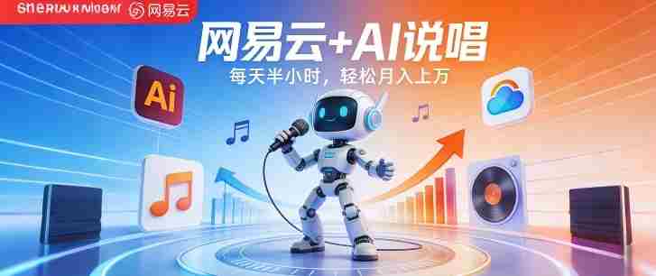 网易云+AI说唱,每天半小时,AI内容创作+流量变现,轻松月入1W-任任的小木屋 - 热点知汇