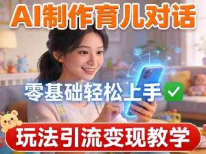 AI制作育儿对话,零基础轻松上手,玩法引流变现教学-任任的小木屋 - 热点知汇