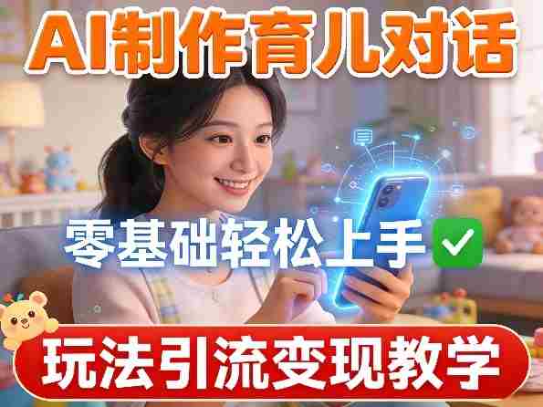 AI制作育儿对话，零基础轻松上手，玩法引流变现教学-任任的小木屋 - 热点知汇