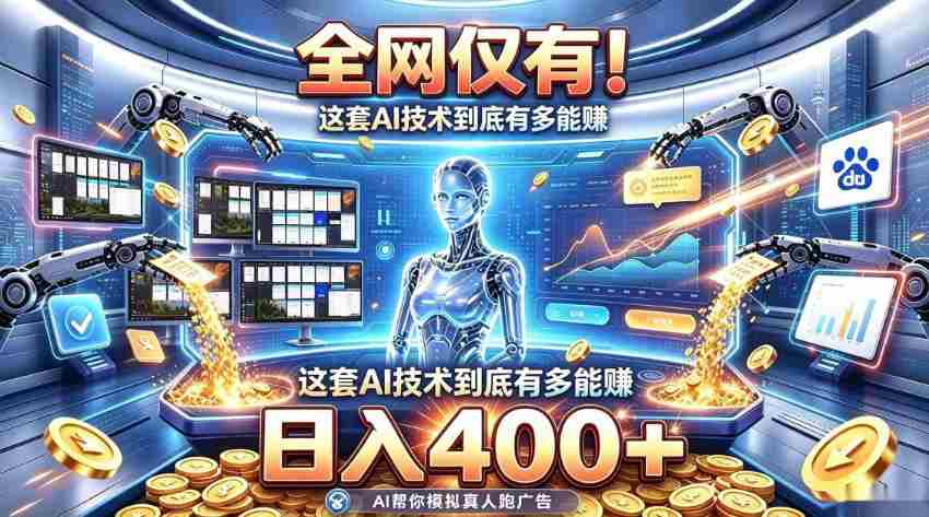 全网仅有！这套AI技术到底有多能賺，日入400+，无需人工干预，实现真正被动变现【揭秘】-任任的小木屋 - 热点知汇