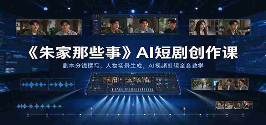 《朱家那些事》AI短剧创作课：剧本分镜撰写，人物场景生成，AI视频剪辑全套教学-任任的小木屋 - 热点知汇