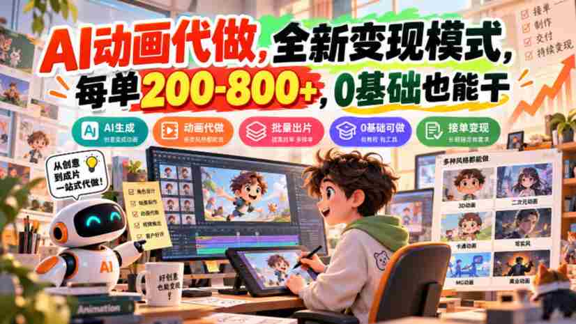 探秘AI动画制作新商机：无门槛创业，单价200至800，开启盈利新篇章-任任的小木屋 - 热点知汇