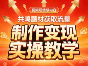 视频号情感内容,共鸣题材获取流量,制作变现实操教学-任任的小木屋 - 热点知汇