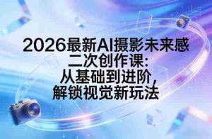 2026最新AI摄影未来感二次创作课:从基础到进阶,解锁视觉新玩法-任任的小木屋 - 热点知汇