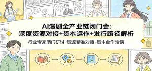 AI漫剧全产业链闭门会:深度资源对接+资本运作+发行路径解析-任任的小木屋 - 热点知汇