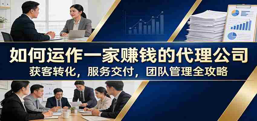 如何运作一家赚钱的代理公司：获客转化，服务交付，团队管理全攻略-任任的小木屋 - 热点知汇