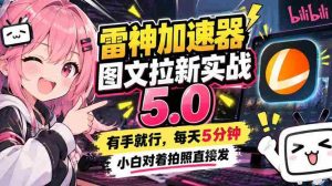 雷神加速器图文拉新实战5.0,有手就行,小白对着拍照发-任任的小木屋 - 热点知汇
