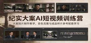 纪实大案AI短视频训练营：大案短片制作教学，音色克隆与成品样片参考配套学习-任任的小木屋 - 热点知汇