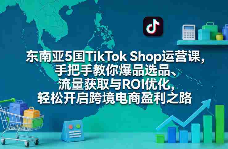东南亚5国TikTok Shop运营课，手把手教你爆品选品、流量获取与ROI优化，轻松开启跨境电商盈利之路-任任的小木屋 - 热点知汇