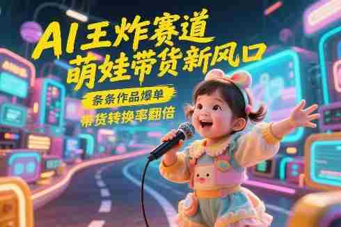 AI王炸赛道,萌娃带货新风口,条条作品爆单,带货转换率翻倍,核心逻辑拆解-任任的小木屋 - 热点知汇