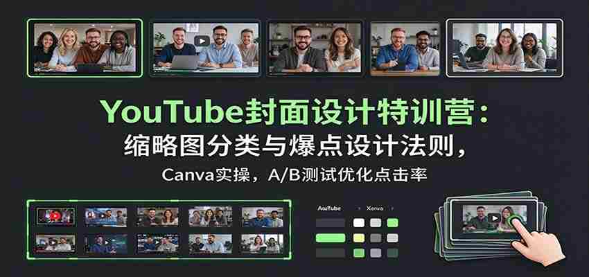 YouTube封面设计特训营：缩略图分类与爆点设计法则，Canva实操，A/B测试优化点击率-任任的小木屋 - 热点知汇
