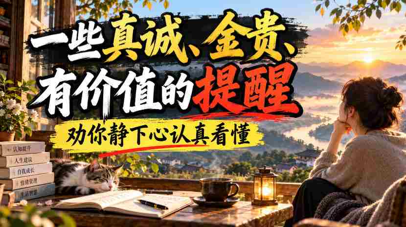 倾囊相授:珍稀的真诚提示,教你耐心解读,受益匪浅-任任的小木屋 - 热点知汇