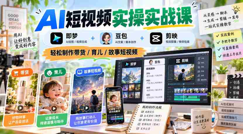 探索AI短视频制作之道:梦+豆包+剪映联手,轻松打造带货/育儿/故事内容-任任的小木屋 - 热点知汇