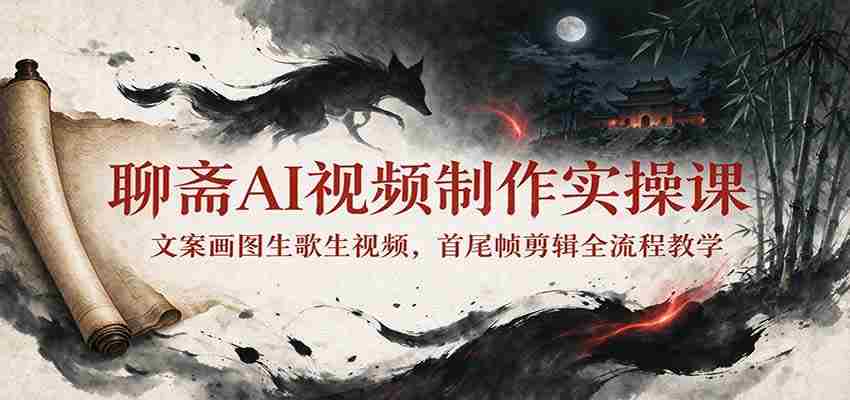 探索聊斋AI视频制作:从文案到视频,一课掌握全流程剪辑技巧-任任的小木屋 - 热点知汇
