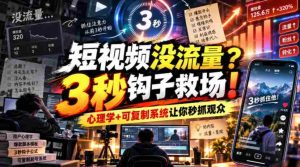 流量解困】短视频播放量低迷？掌握3秒吸睛技巧！运用心理策略与复制系统，轻松锁定观众目光【独家双语呈现-任任的小木屋 - 热点知汇