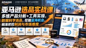 亚马逊选品实战课|多维产品分析+工具实操,数据科学选品,挖掘蓝海机会,精准把控利润与市场难度-任任的小木屋 - 热点知汇