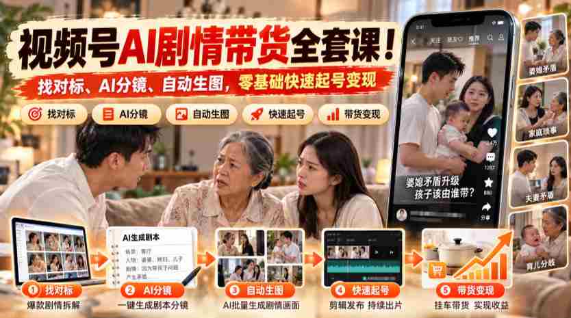 AI赋能短视频带货攻略：从零基础到高效起号，一步到位！-任任的小木屋 - 热点知汇