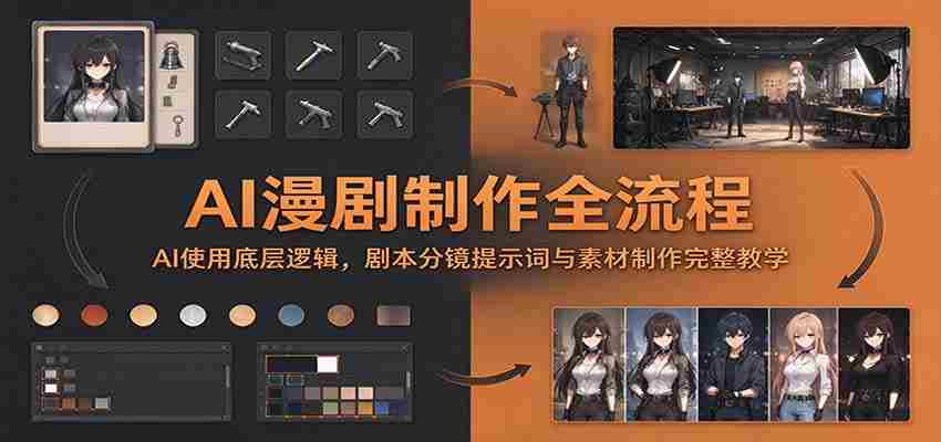 AI漫剧制作全流程：AI使用底层逻辑，剧本分镜提示词与素材制作完整教学-任任的小木屋 - 热点知汇