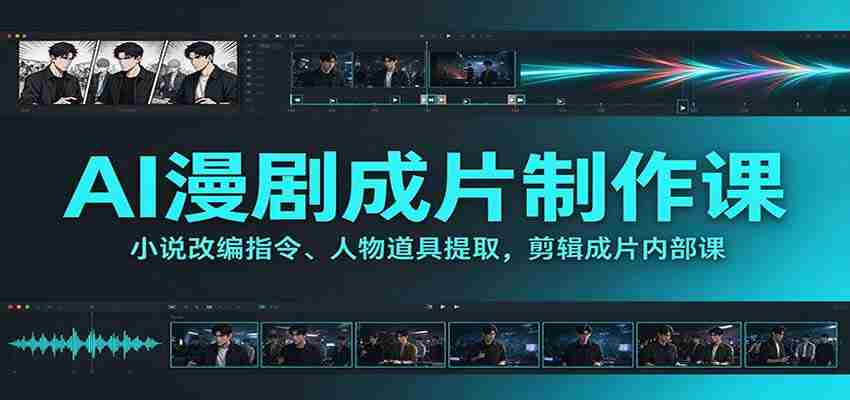 AI漫剧成片制作课：小说改编指令、人物道具提取，剪辑成片全流程-任任的小木屋 - 热点知汇