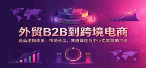 从传统B2B到跨境新纪元:挖掘选品核心,细分市场格局,精准赛道识别及中小商家实战攻略-任任的小木屋 - 热点知汇