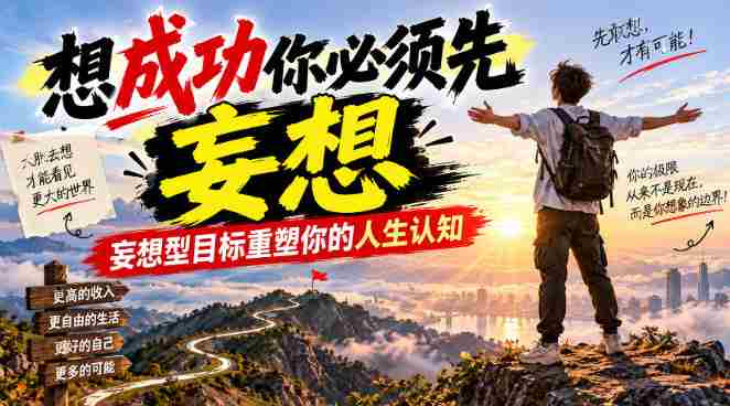 付费文章:想成功你必须先妄想,妄想型目标重塑你的人生认知-任任的小木屋 - 热点知汇