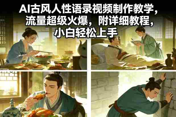 AI古风人性语录视频制作教学，流量超级火爆，附详细教程，小白轻松上手-任任的小木屋 - 热点知汇