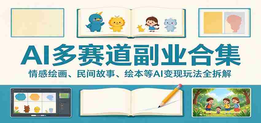 AI多赛道副业合集：情感绘画、民间故事、绘本等AI变现玩法全拆解-任任的小木屋 - 热点知汇
