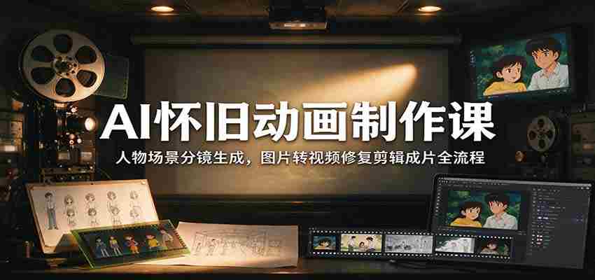AI怀旧动画制作课：人物场景分镜生成，图片转视频修复剪辑成片全流程-任任的小木屋 - 热点知汇