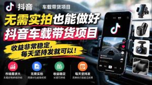 轻松驾驭抖音车载带货,无需实拍,日日收益稳如泰山!-任任的小木屋 - 热点知汇