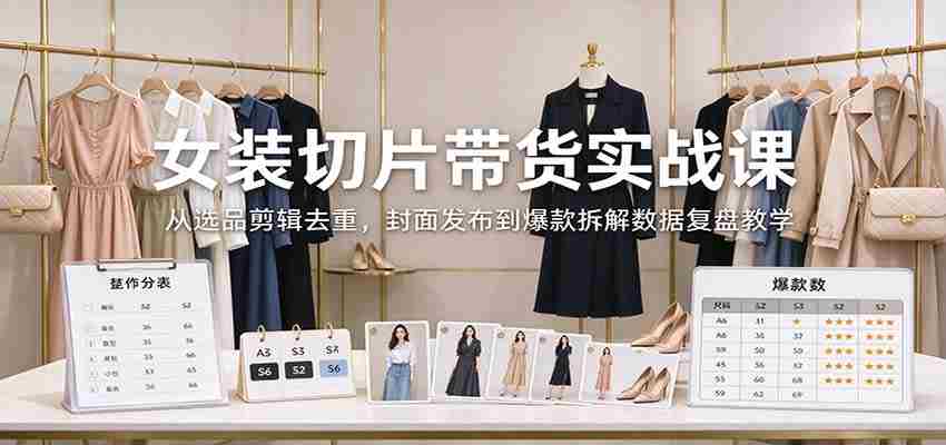 揭秘女装带货秘籍:精选商品、剪辑技巧、封面发布,爆款解析与数据复盘全方位教学-任任的小木屋 - 热点知汇