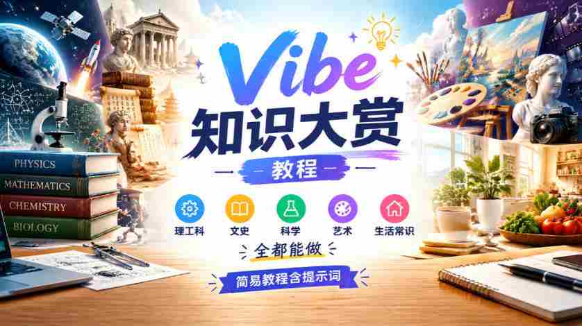 探索Vibe知识宝库：轻松上手，跨学科指南，涵盖理工、文史、科学、艺术与生活智慧-任任的小木屋 - 热点知汇