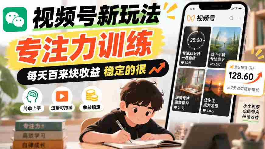 探索短视频新技巧：专注力提升，日入百元轻松稳赚-任任的小木屋 - 热点知汇