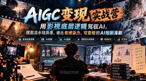 AI影视实战营:深入影视内核,掌控AI技术,打造富有感染力、价值变现的短片与漫画-任任的小木屋 - 热点知汇