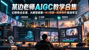 AIGC教学精华汇总：边老师带你探索幻想奇点全课程，掌握大模型部署、MJ绘图与视频创作系统-任任的小木屋 - 热点知汇