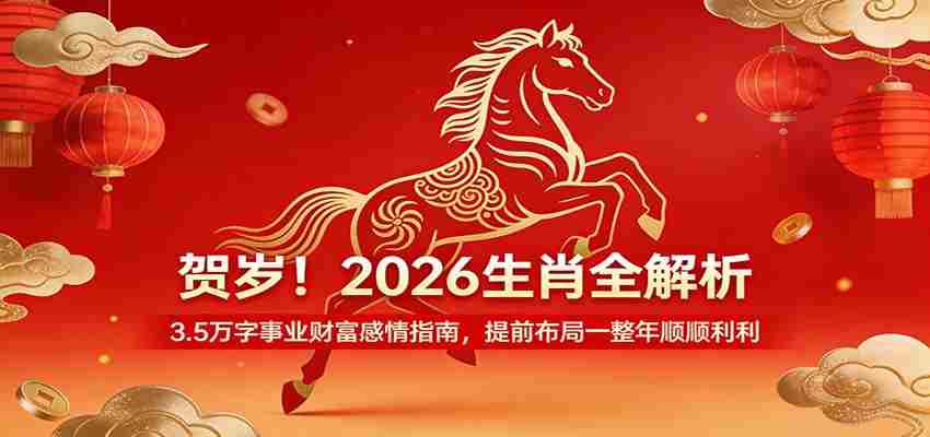 贺岁!2026生肖全解析,3.5万字事业财富感情指南,提前布局一整年顺顺利利-任任的小木屋 - 热点知汇