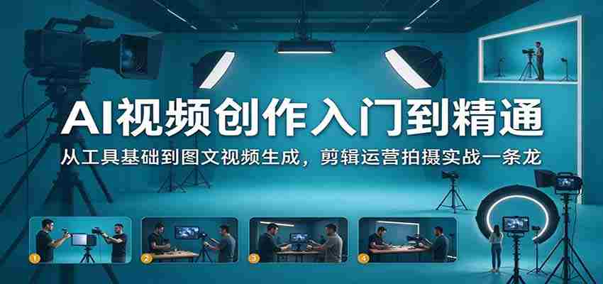 掌握AI视频制作精髓：从工具入门到图文视频制作，涵盖剪辑、运营、拍摄实战全方位教学-任任的小木屋 - 热点知汇