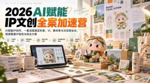 2026年AI助力IP文创全案加速培训,一揽子方案助力IP创意生成,全面打造形象、品牌视觉、素材库及文创商业化,构建完整IP视觉及商业体系-任任的小木屋 - 热点知汇