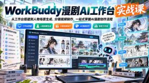 WorkBuddy AI漫剧制作大师班:从搭建工作台到分镜视频,全流程AI漫剧创作攻略-任任的小木屋 - 热点知汇