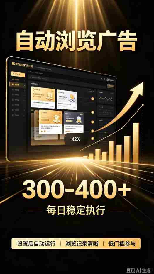 揭秘:零门槛副业新选择,自动广告浏览,日赚300-400,轻松躺赢,无需手动操作,把握稳定商机-任任的小木屋 - 热点知汇
