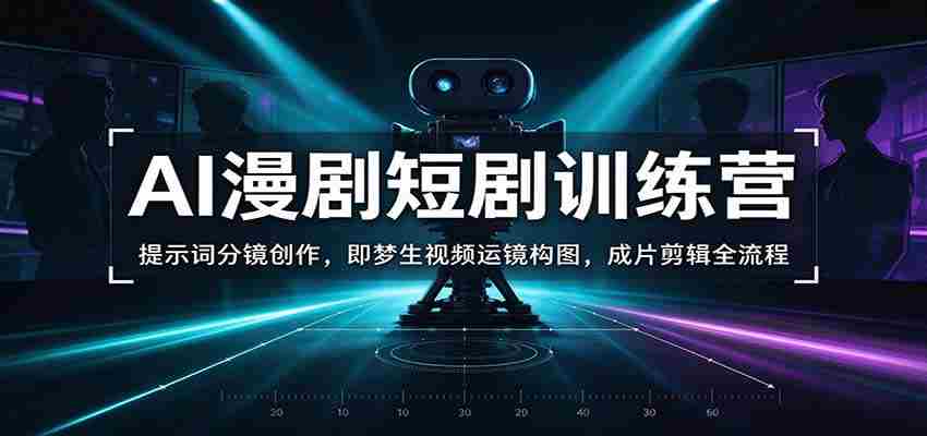 AI漫剧短剧训练营:提示词分镜创作,即梦生视频运镜构图,成片剪辑全流程-任任的小木屋 - 热点知汇