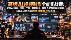 全方位AI视频制作大师班:解锁动画、微剧、宣传片制作技巧,零起点打造爆款,精通数字人配音与剪辑,实现商业创作与盈利全攻略-任任的小木屋 - 热点知汇