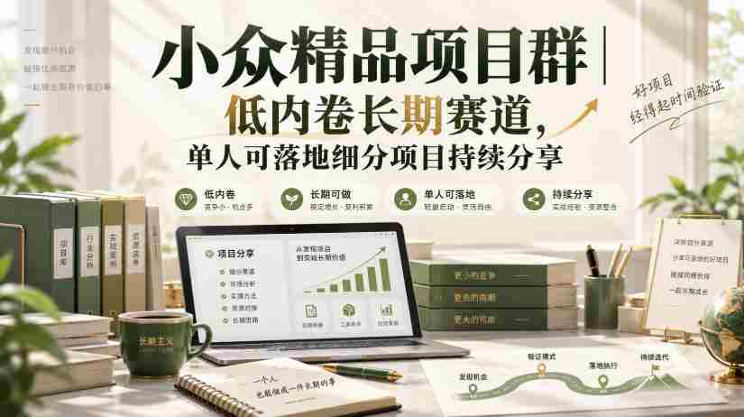 独家精选项目圈：深耕低竞争领域，单人实操细分项目不间断分享-任任的小木屋 - 热点知汇