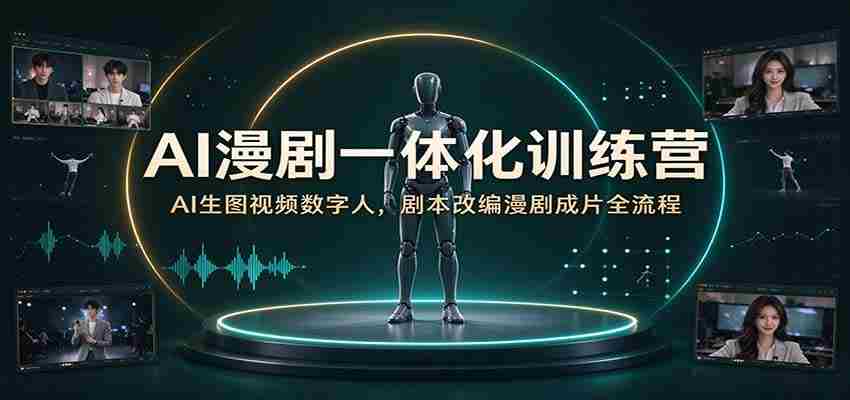 AI漫剧一体化训练营:AI生图视频数字人,剧本改编漫剧成片全流程-任任的小木屋 - 热点知汇