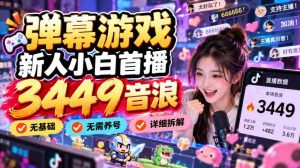 初涉弹幕游戏领域,小白玩家首秀狂揽3449音浪,零基础起步,养号无需,操作攻略详解!-任任的小木屋 - 热点知汇