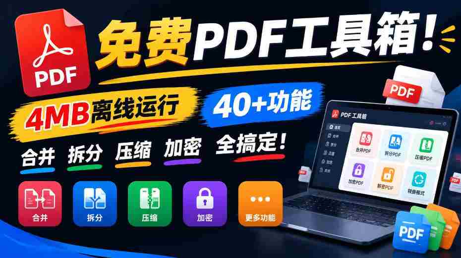 畅享全能PDF神器！仅需4MB空间，强大40余项功能，轻松合并、拆分、压缩、加密，一应俱全！-任任的小木屋 - 热点知汇