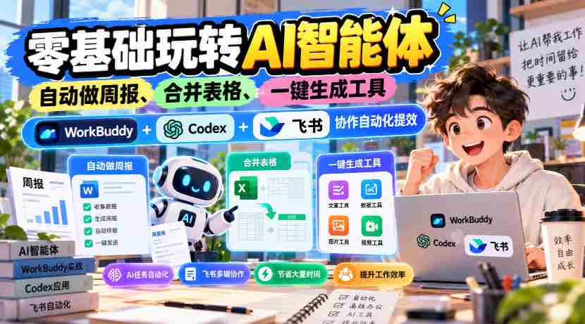 零门槛掌握】AI智能助手轻松驾驭，周报自动生成，表格合并无忧，WorkBuddy、Codex与飞书协作，效率翻倍自动化利器-任任的小木屋 - 热点知汇