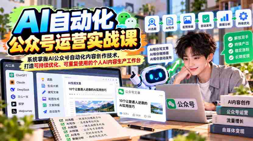 探索AI赋能公众号管理：全面学习AI自动化创作技巧，构建高效个人内容生产平台-任任的小木屋 - 热点知汇