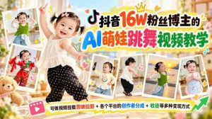 揭秘:抖音16万粉丝博主分享AI萌娃舞蹈教程,多重变现路径助力创作者增收,月入过万不是梦-任任的小木屋 - 热点知汇