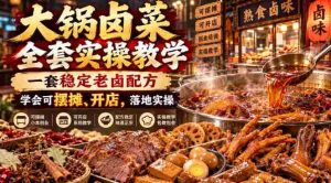 全方位大锅卤菜实战教程,独家秘制老卤配方,掌握后轻松创业,实战开店无忧-任任的小木屋 - 热点知汇