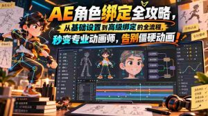全面解析AE角色绑定技巧，从入门到精通，轻松升级动画达人，告别生硬动画体验，附赠原创双语教学视频！-任任的小木屋 - 热点知汇